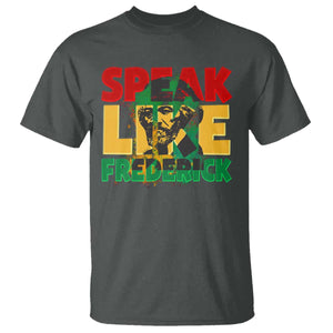Speak Like Frederick Douglass T Shirt Black History Month TS09 Dark Heather Print Your Wear