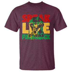 Speak Like Frederick Douglass T Shirt Black History Month TS09 Maroon Print Your Wear