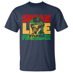 Speak Like Frederick Douglass T Shirt Black History Month TS09 Navy Print Your Wear