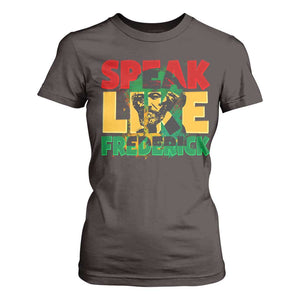 Speak Like Frederick Douglass T Shirt For Women Black History Month TS09 Dark Chocolate Print Your Wear