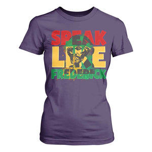 Speak Like Frederick Douglass T Shirt For Women Black History Month TS09 Purple Print Your Wear