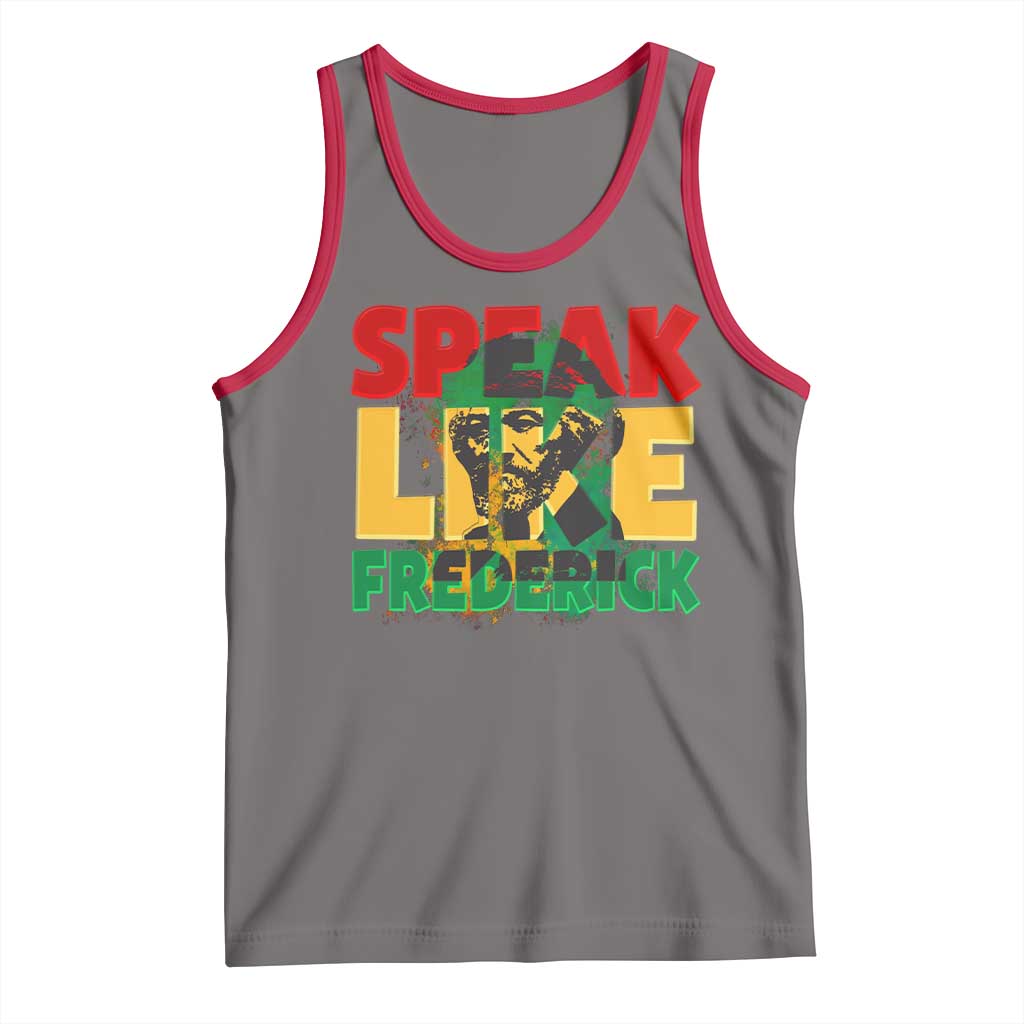 Speak Like Frederick Douglass Tank Top Black History Month TS09 Deep Heather Red Print Your Wear