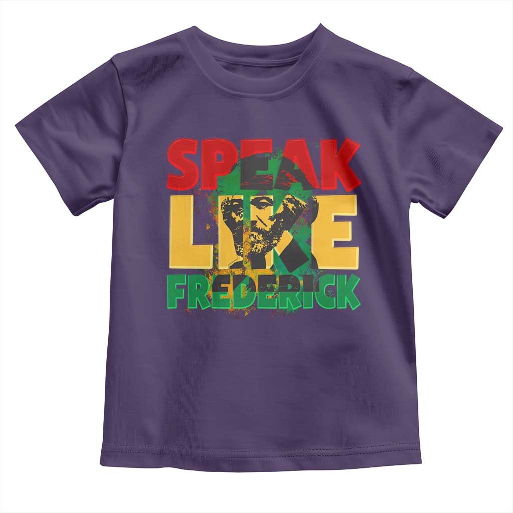Speak Like Frederick Douglass Toddler T Shirt Black History Month TS09 Purple Print Your Wear