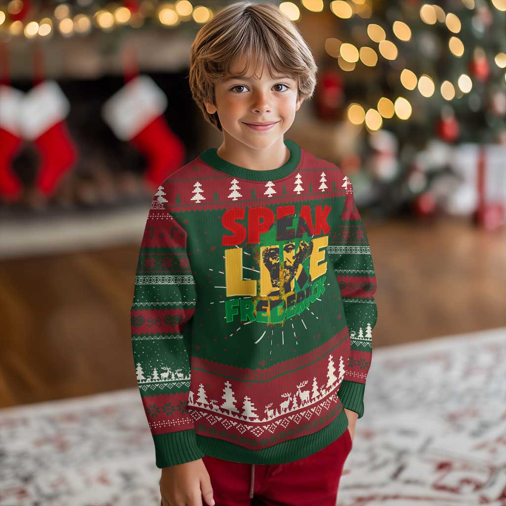 Speak Like Frederick Douglass Ugly Christmas Sweater Black History Month TS09 Christmas Print Your Wear