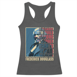 Frederick Douglass Racerback Tank Top It Is Easier To Build Strong Children Than To Repair Broken Men BHM TS09 Dark Heather Print Your Wear
