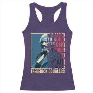 Frederick Douglass Racerback Tank Top It Is Easier To Build Strong Children Than To Repair Broken Men BHM TS09 Purple Print Your Wear