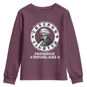 Frederick Douglass Youth Sweatshirt The Thing Worse Than Rebellion Is The Thing That Causes Rebellion TS09 Maroon Print Your Wear