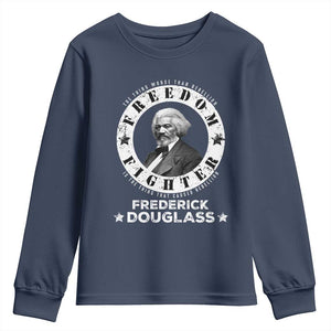 Frederick Douglass Youth Sweatshirt The Thing Worse Than Rebellion Is The Thing That Causes Rebellion TS09 Navy Print Your Wear