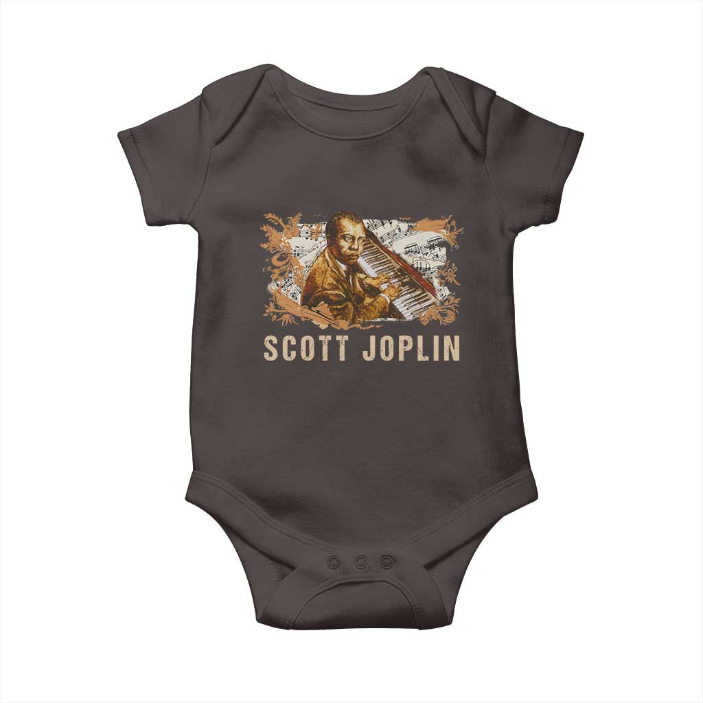 Scott Joplin Baby Onesie Afro Classical Music Composer Black History TS09 Dark Chocolate Print Your Wear