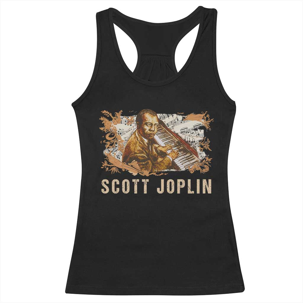 Scott Joplin Racerback Tank Top Afro Classical Music Composer Black History TS09 Black Print Your Wear