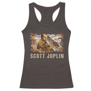 Scott Joplin Racerback Tank Top Afro Classical Music Composer Black History TS09 Dark Chocolate Print Your Wear