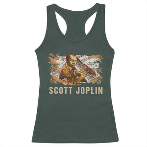 Scott Joplin Racerback Tank Top Afro Classical Music Composer Black History TS09 Dark Forest Green Print Your Wear