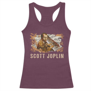 Scott Joplin Racerback Tank Top Afro Classical Music Composer Black History TS09 Maroon Print Your Wear