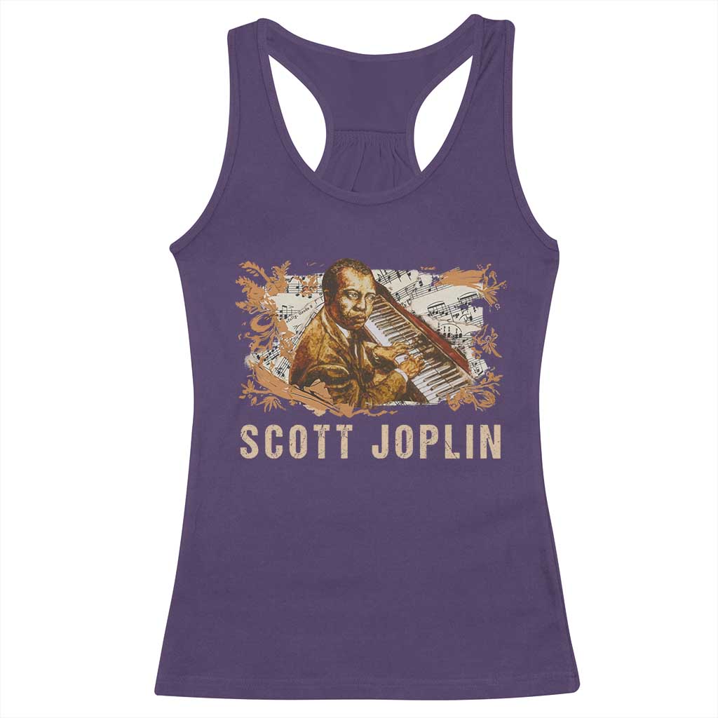 Scott Joplin Racerback Tank Top Afro Classical Music Composer Black History TS09 Purple Print Your Wear