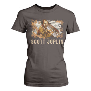 Scott Joplin T Shirt For Women Afro Classical Music Composer Black History TS09 Dark Chocolate Print Your Wear