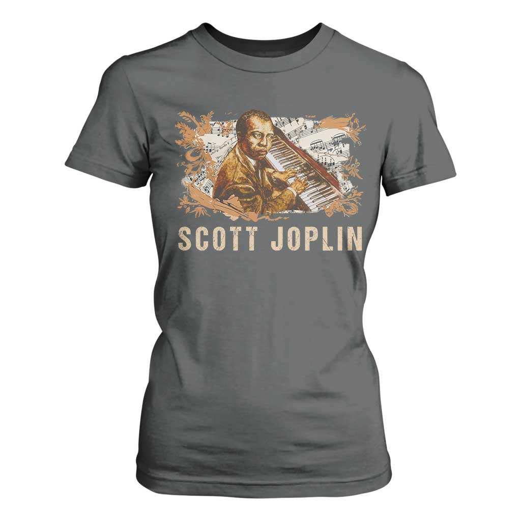 Scott Joplin T Shirt For Women Afro Classical Music Composer Black History TS09 Dark Heather Print Your Wear