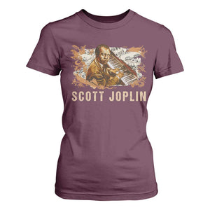 Scott Joplin T Shirt For Women Afro Classical Music Composer Black History TS09 Maroon Print Your Wear