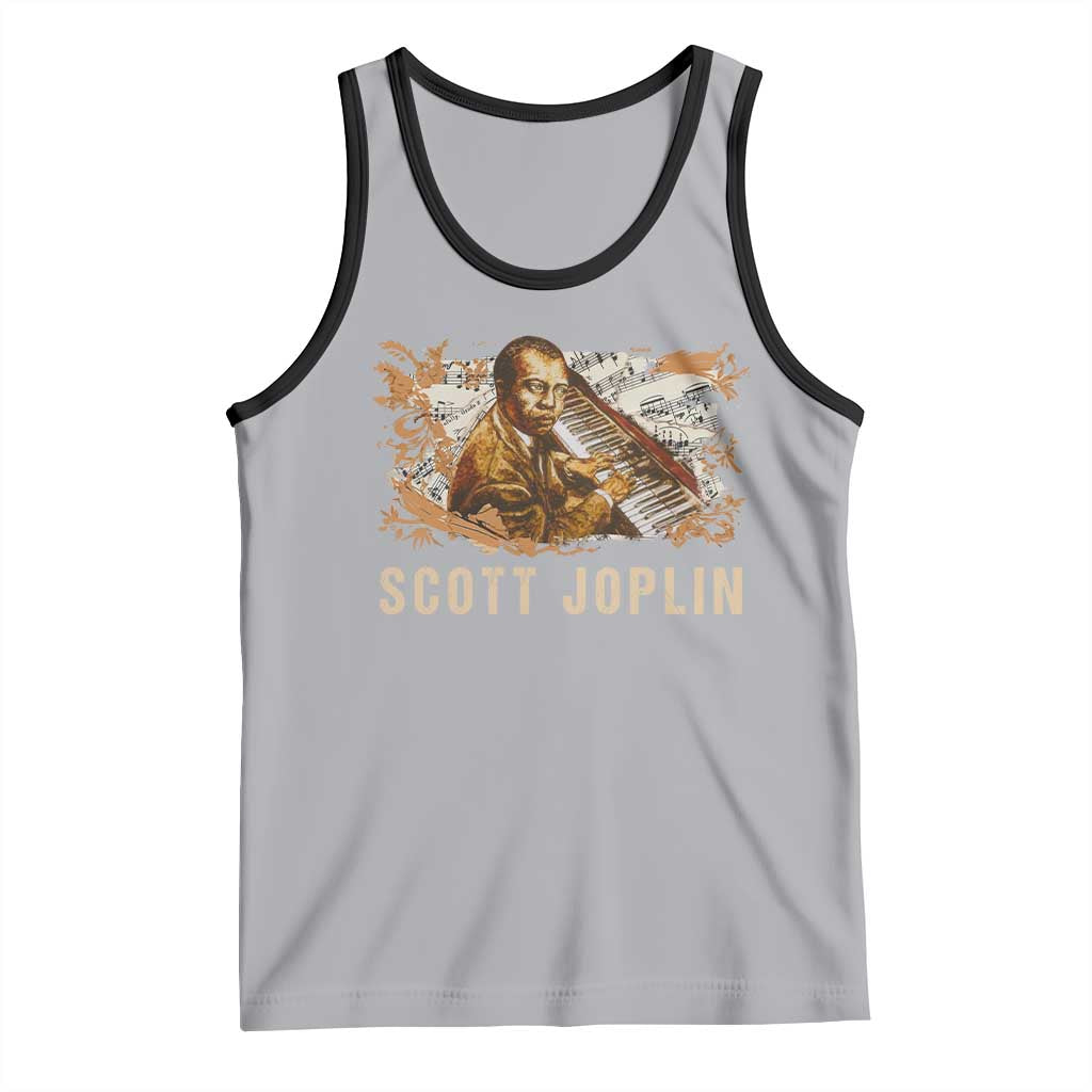 Scott Joplin Tank Top Afro Classical Music Composer Black History TS09 Athletic Heather Black Print Your Wear