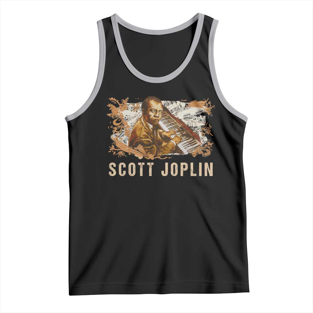 Scott Joplin Tank Top Afro Classical Music Composer Black History TS09 Black Athletic Heather Print Your Wear