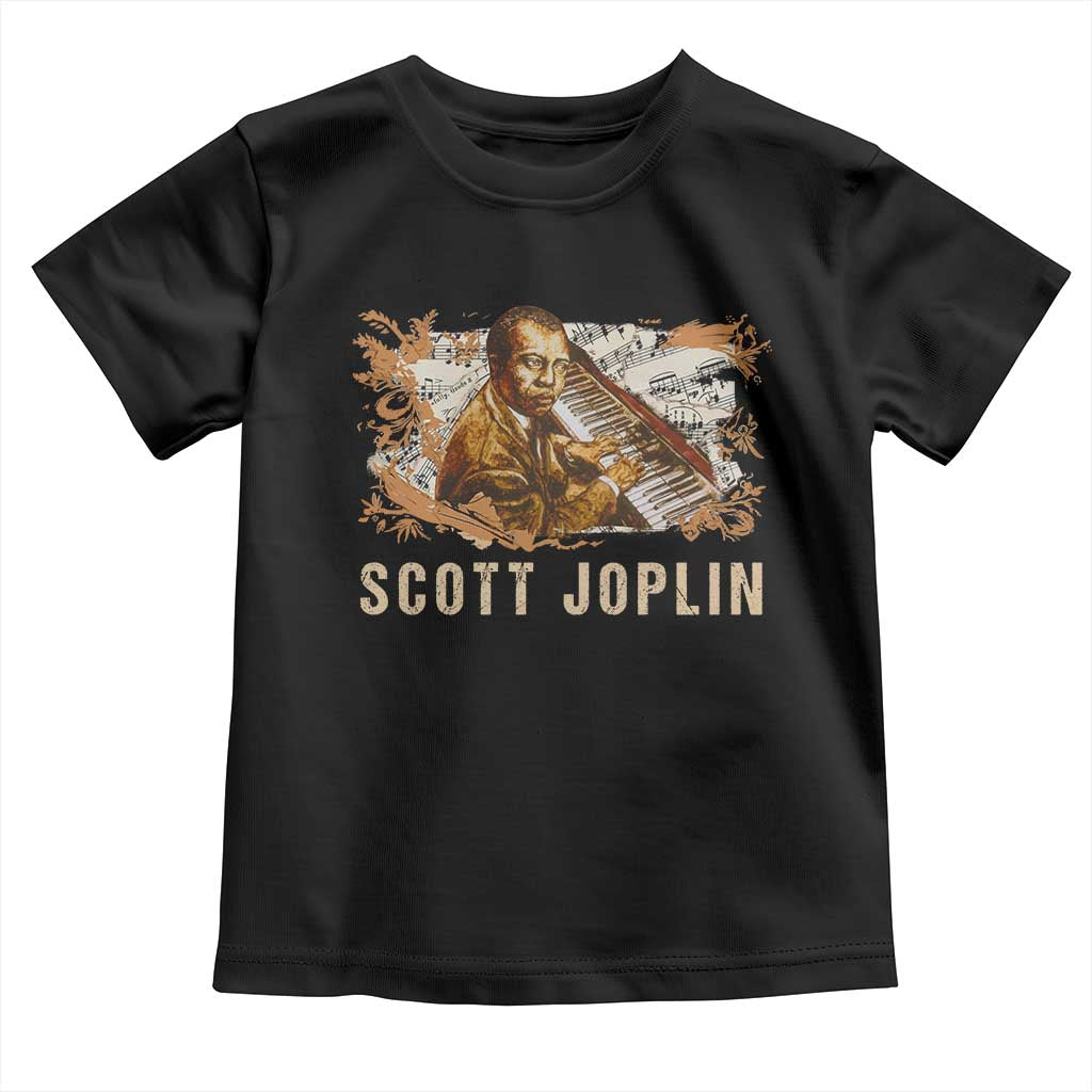 Scott Joplin Toddler T Shirt Afro Classical Music Composer Black History TS09 Black Print Your Wear