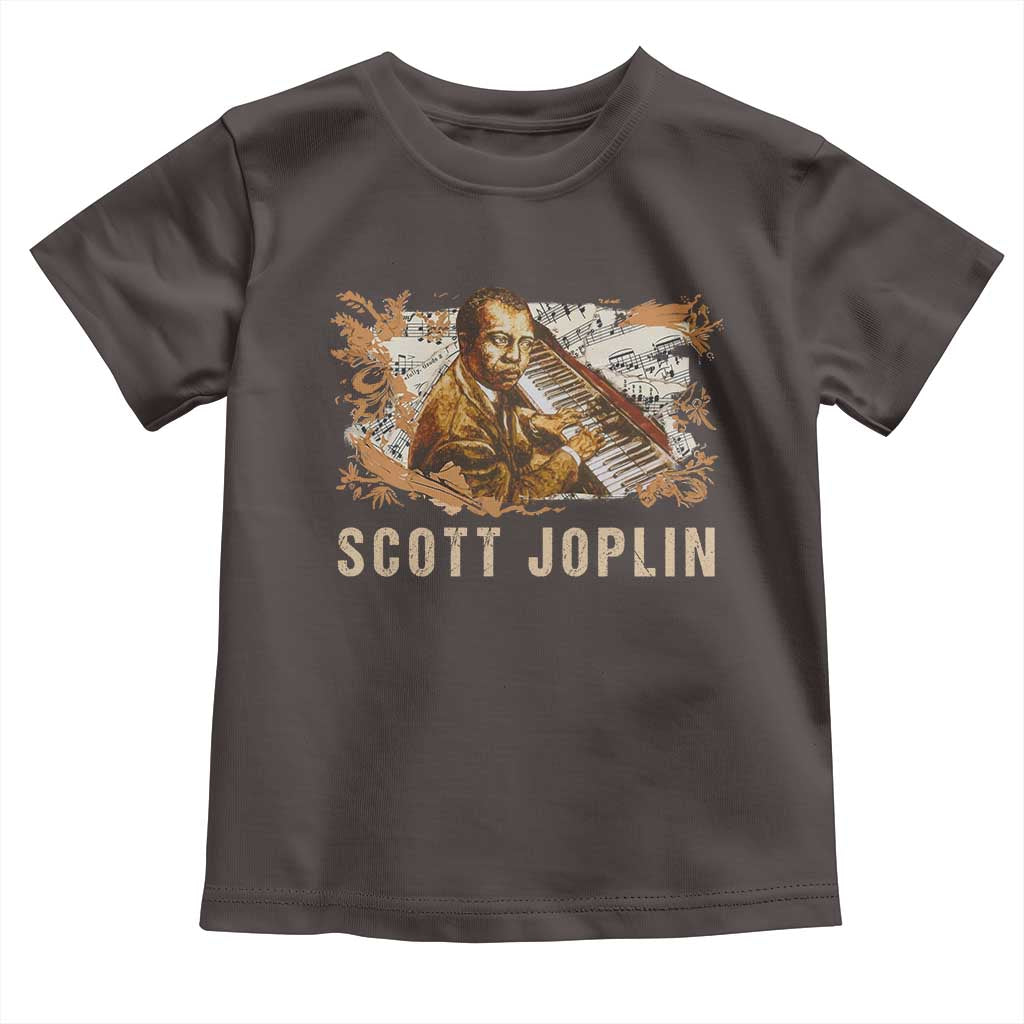 Scott Joplin Toddler T Shirt Afro Classical Music Composer Black History TS09 Dark Chocolate Print Your Wear