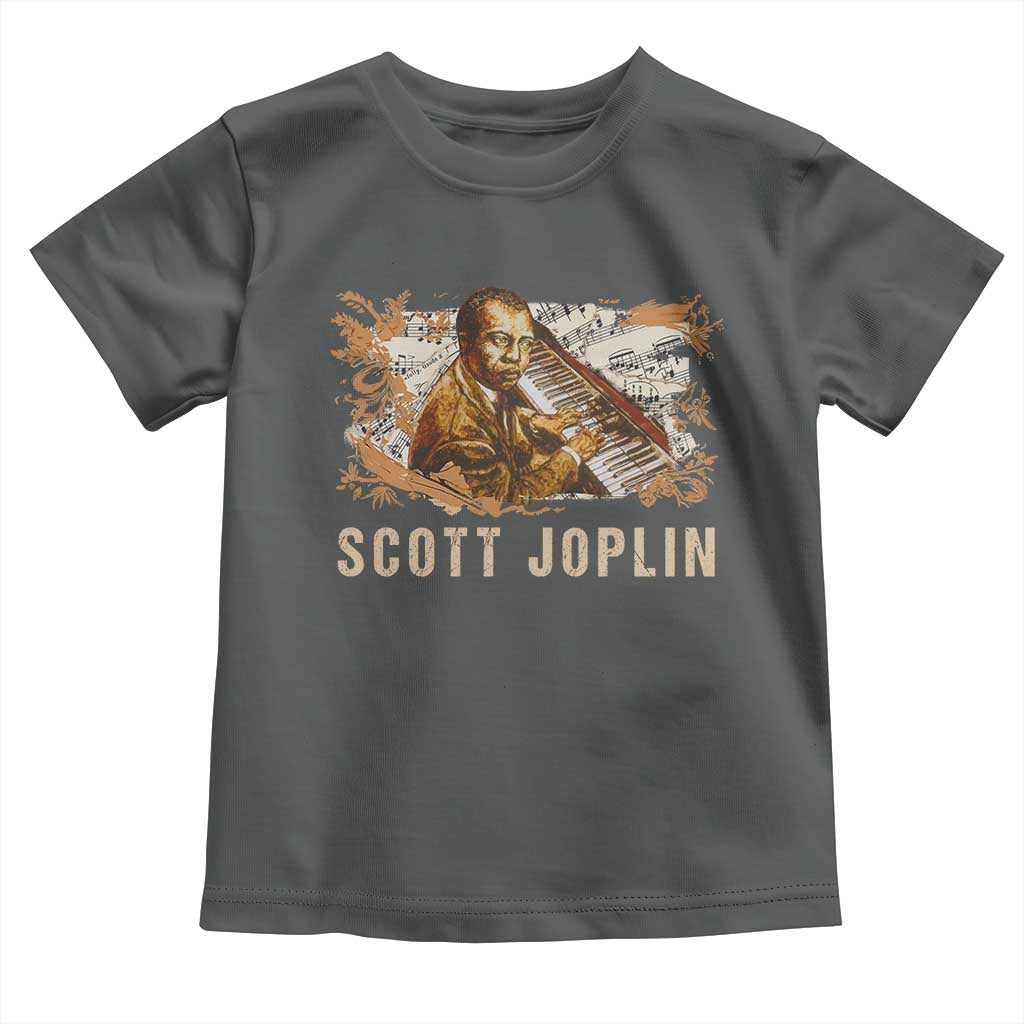 Scott Joplin Toddler T Shirt Afro Classical Music Composer Black History TS09 Dark Heather Print Your Wear