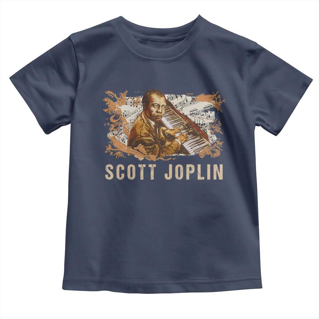 Scott Joplin Toddler T Shirt Afro Classical Music Composer Black History TS09 Navy Print Your Wear