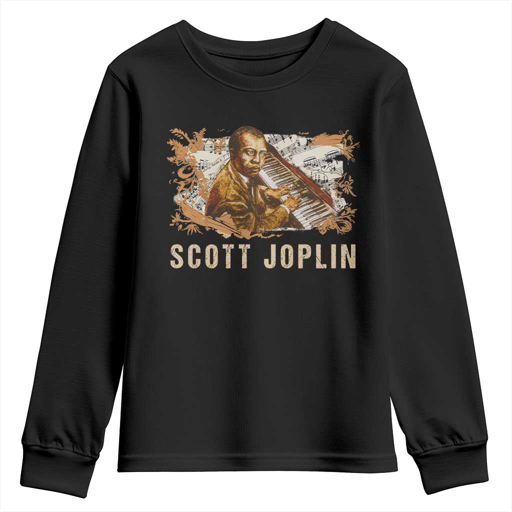 Scott Joplin Youth Sweatshirt Afro Classical Music Composer Black History TS09 Black Print Your Wear