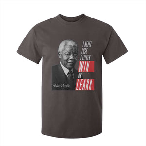Nelson Mandela's Motivational T Shirt For Kid I Never Lose I Either Win Or Learn TS09 Dark Chocolate Print Your Wear