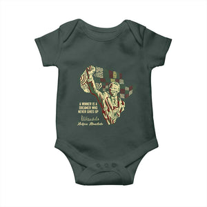 Nelson Mandela Baby Onesie A Winner Is A Dreamer Who Never Gives Up TS09 Print Your Wear
