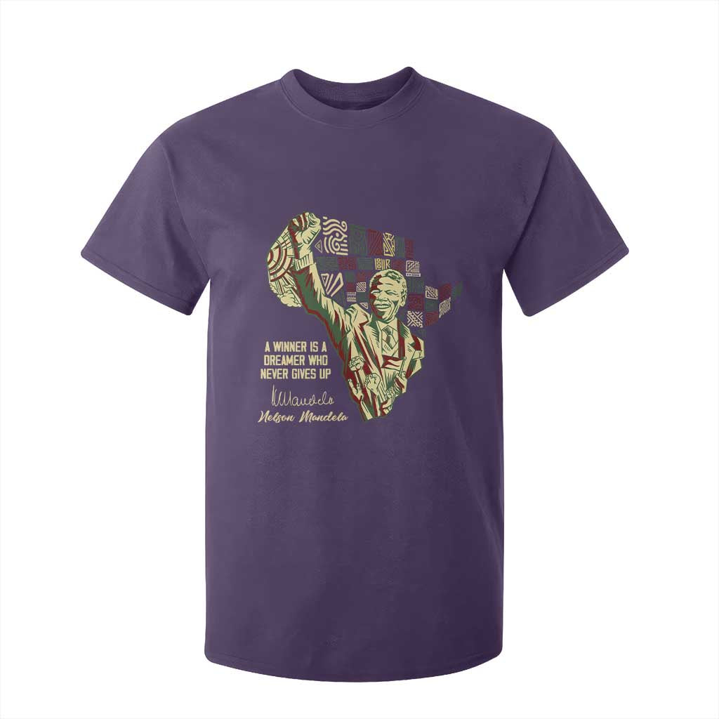 Nelson Mandela T Shirt For Kid A Winner Is A Dreamer Who Never Gives Up TS09 Purple Print Your Wear