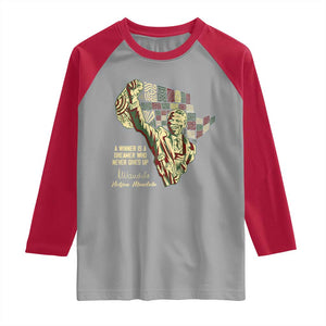 Nelson Mandela Raglan Shirt A Winner Is A Dreamer Who Never Gives Up TS09 Sport Gray Red Print Your Wear
