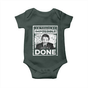 Nelson Mandela Baby Onesie It Always Seems Impossible Until It's Done TS09 Print Your Wear