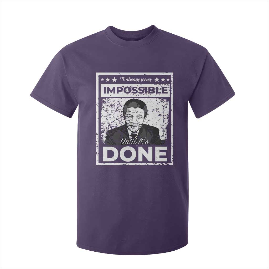 Nelson Mandela T Shirt For Kid It Always Seems Impossible Until It's Done TS09 Purple Print Your Wear