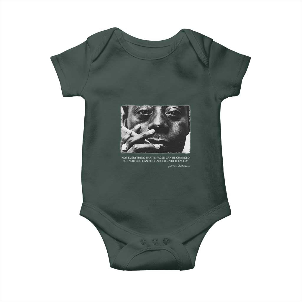 James Baldwin Baby Onesie Not Everything That Is Faced Can Be Changed But Nothing Can Be Changed Until It Is Faced TS09 Print Your Wear