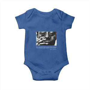 James Baldwin Baby Onesie Not Everything That Is Faced Can Be Changed But Nothing Can Be Changed Until It Is Faced TS09 Royal Blue Print Your Wear