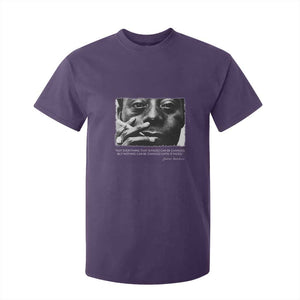 James Baldwin T Shirt For Kid Not Everything That Is Faced Can Be Changed But Nothing Can Be Changed Until It Is Faced TS09 Purple Print Your Wear