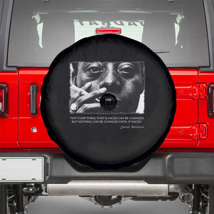 James Baldwin Spare Tire Cover Not Everything That Is Faced Can Be Changed But Nothing Can Be Changed Until It Is Faced TS09 Black Print Your Wear
