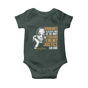 James Baldwin Baby Onesie Ignorance Allied With Power Is The Most Ferocious Enemy Justice Can Have TS09 Print Your Wear