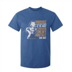 James Baldwin T Shirt For Kid Ignorance Allied With Power Is The Most Ferocious Enemy Justice Can Have TS09 Royal Blue Print Your Wear