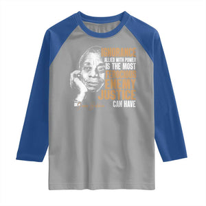 James Baldwin Raglan Shirt Ignorance Allied With Power Is The Most Ferocious Enemy Justice Can Have TS09 Sport Gray Royal Print Your Wear