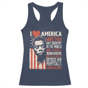 James Baldwin Racerback Tank Top I Love America More Than Any Country In The World TS09 Navy Print Your Wear