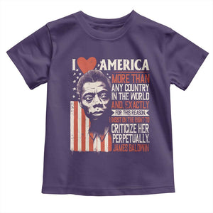James Baldwin Toddler T Shirt I Love America More Than Any Country In The World TS09 Purple Print Your Wear