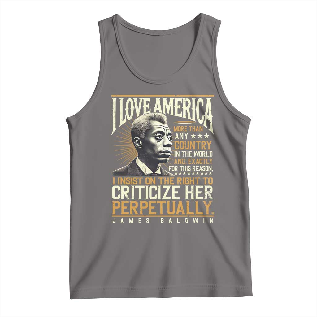 James Baldwin Tank Top I Love America More Than Any Country In The World Black History TS09 Deep Heather Print Your Wear