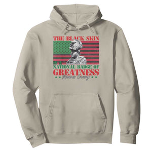 Marcus Garvey Hoodie The Black Skin Is A National Badge Of Greatness African American Flag TS09 Sand Print Your Wear