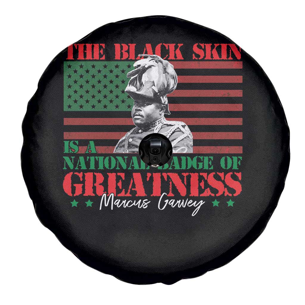 Marcus Garvey Spare Tire Cover The Black Skin Is A National Badge Of Greatness African American Flag TS09 Print Your Wear