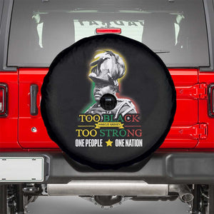 Marcus Garvey Spare Tire Cover Too Black Too Strong One People One Nation TS09 Black Print Your Wear
