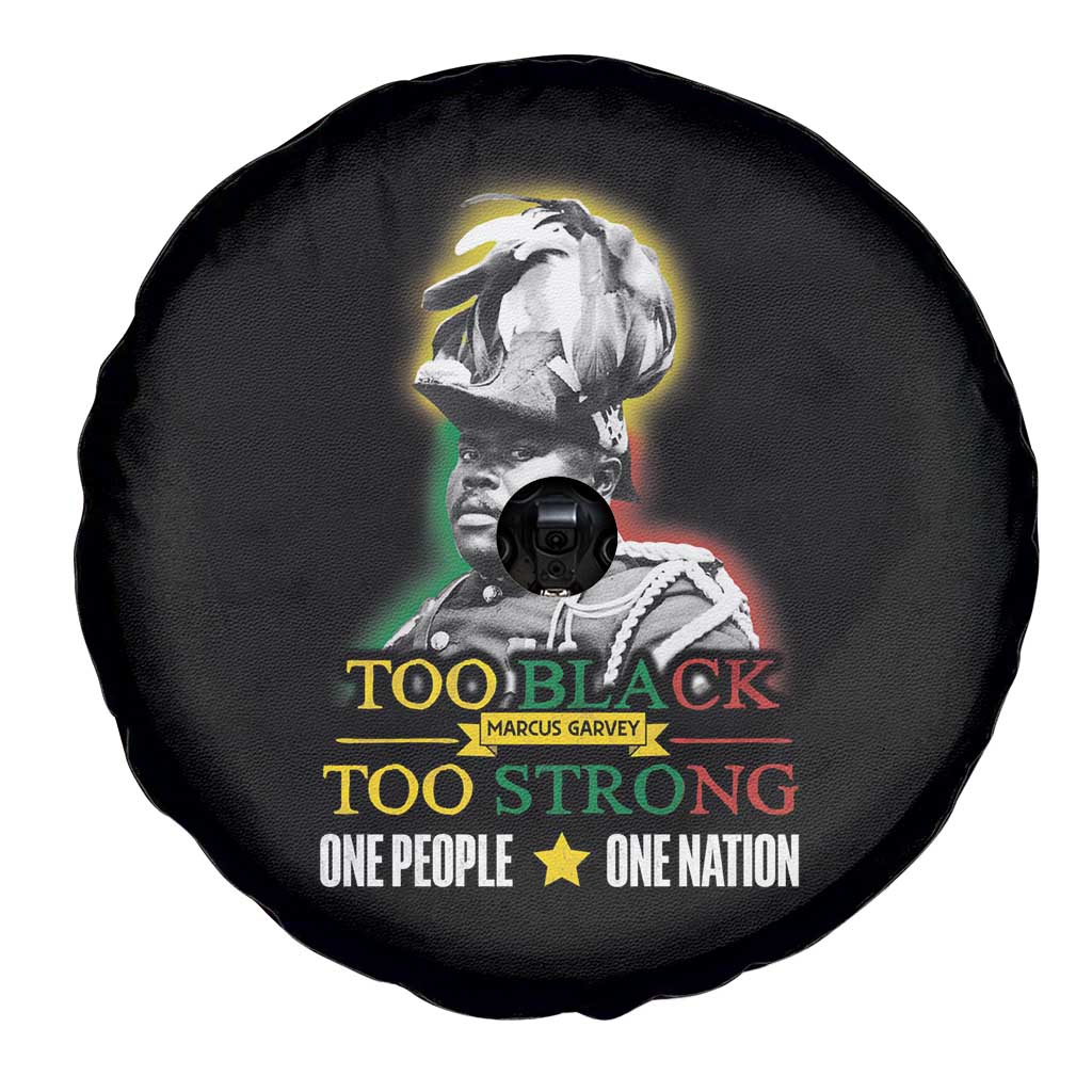 Marcus Garvey Spare Tire Cover Too Black Too Strong One People One Nation TS09 Print Your Wear