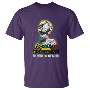 Marcus Garvey T Shirt Too Black Too Strong One People One Nation TS09 Purple Print Your Wear