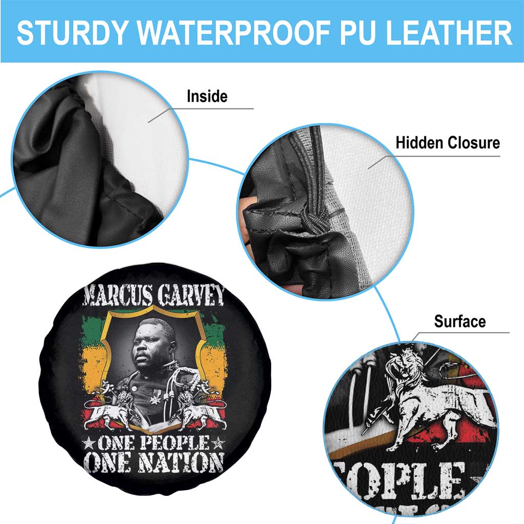 Marcus Garvey Spare Tire Cover One People One Nation Jamaica Legends Rasta TS09 Print Your Wear